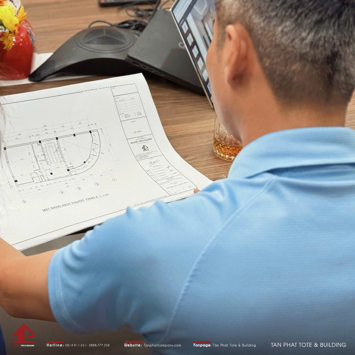 Mặt bằng kích thước tầng 2 được trao đổi cùng phương án trình bày với chủ đầu tư